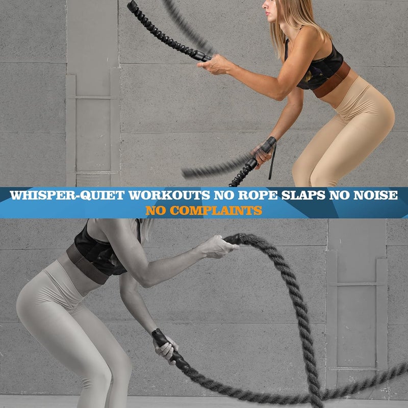 mnmnx Ropeless Battle Ropes for Home Gym, Lightweight Battle Rope for Fitness Beginners, Portable Workout Portable for HIIT and Strength Training, Durable Exercise Ropes for Home Workout - 2PCS - Image 3